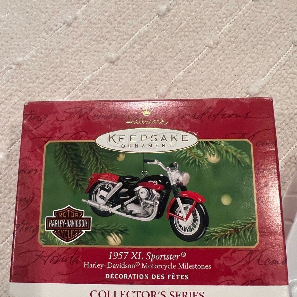 Harley-Davidson 1957 XL Sportster Ornament - Red and Black